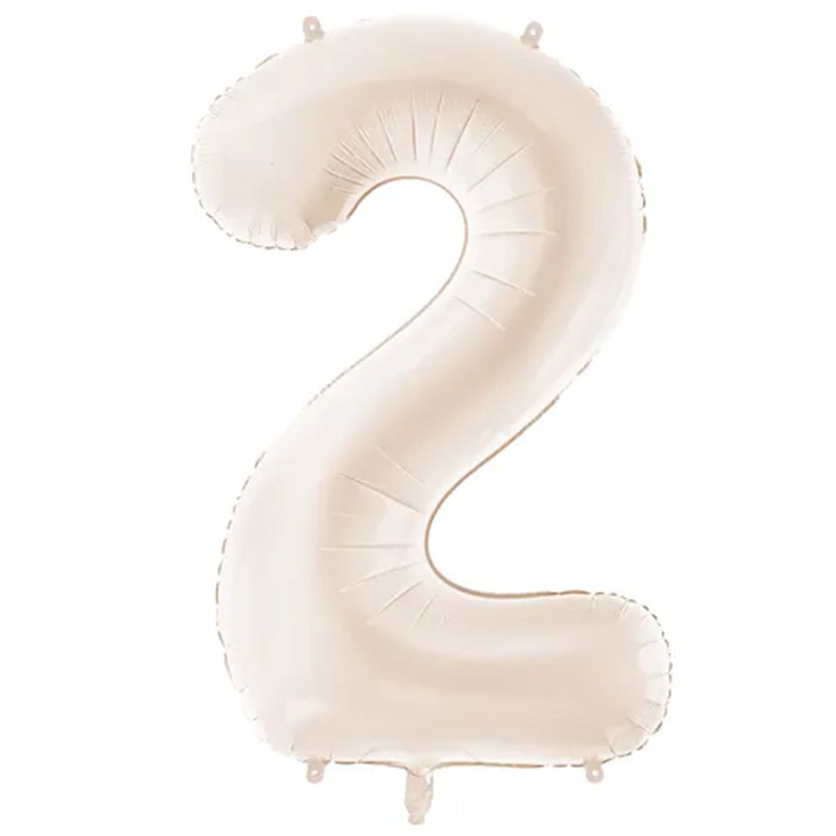 1 Ballon XXL - Zahl 2 - Light warm grey