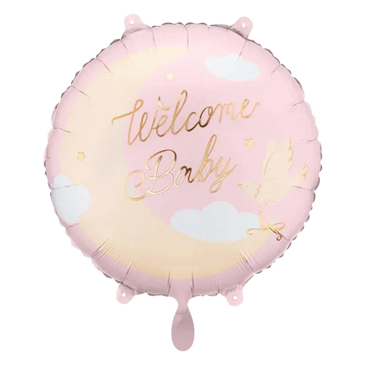 1 Ballon - Welcome Baby - Hellrosa
