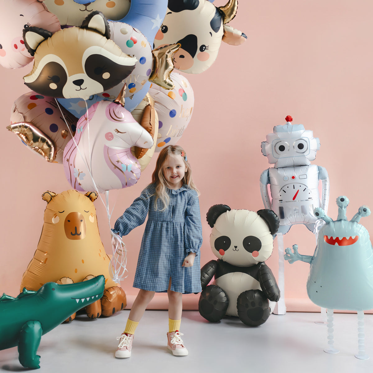 1 Stehender Ballon XXL - Panda