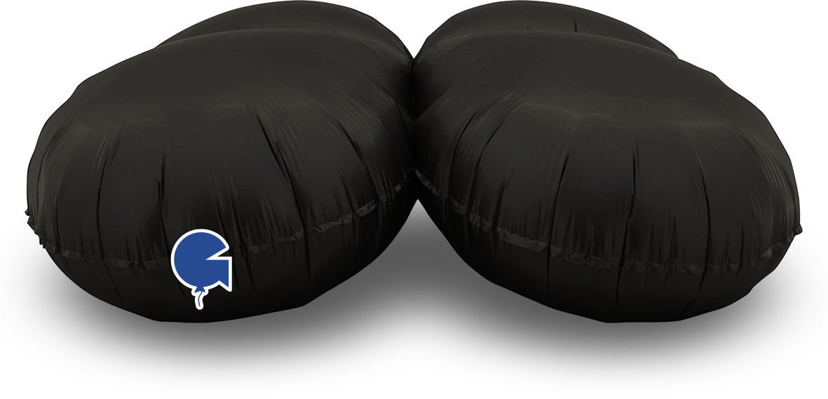 1 Balloon Base XXL - Drops - Satin Fumé Black