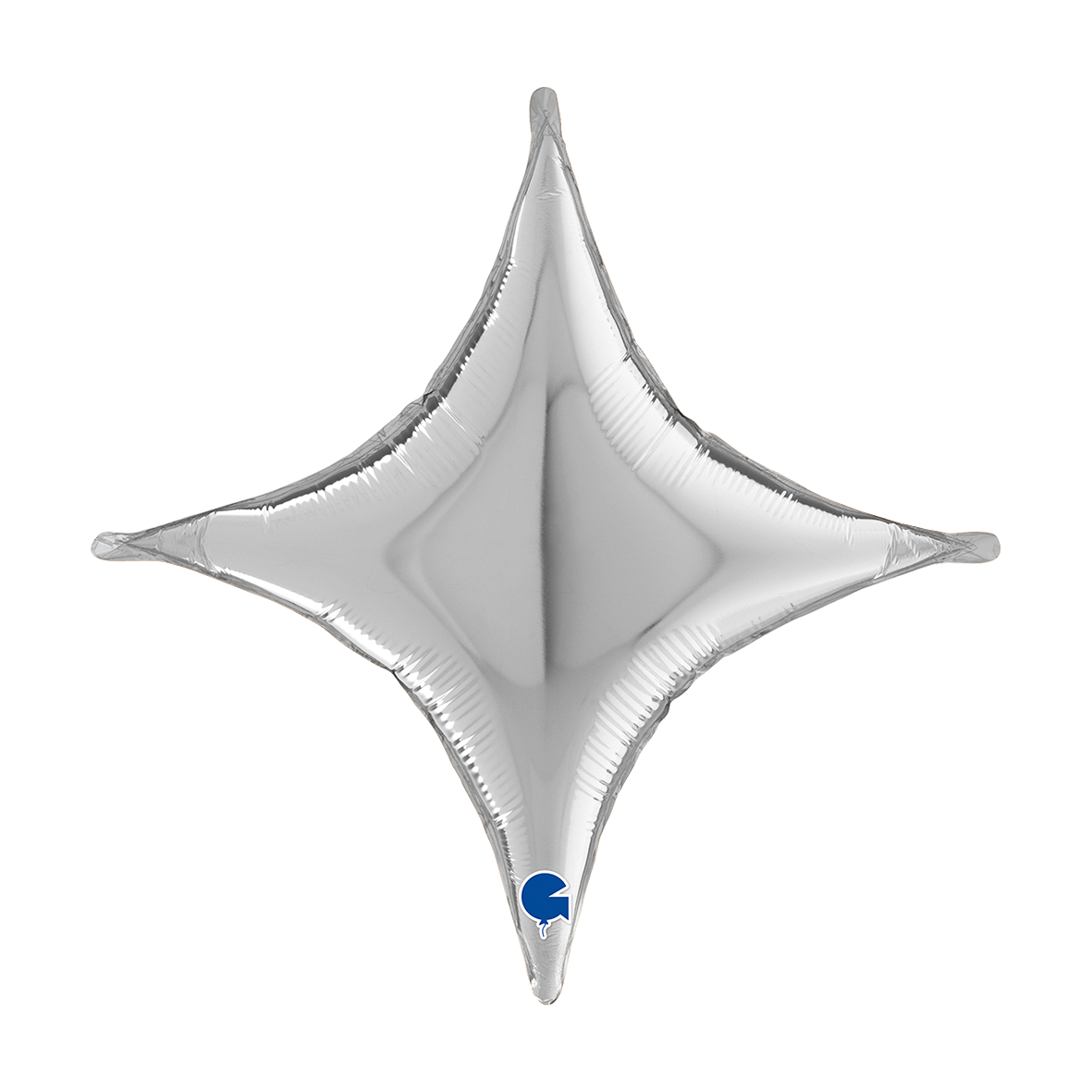 1 Balloon - Deco-Concave Cross - Silver