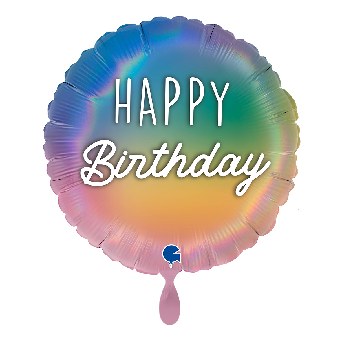 1 Balloon - Happy B-Day Colourful Rainbow