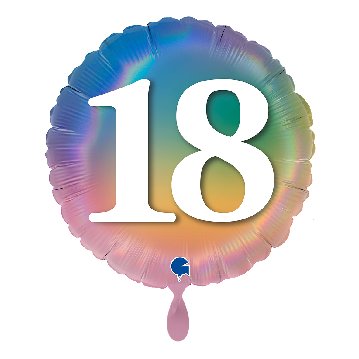 1 Balloon - Happy 18 Colourful Rainbow