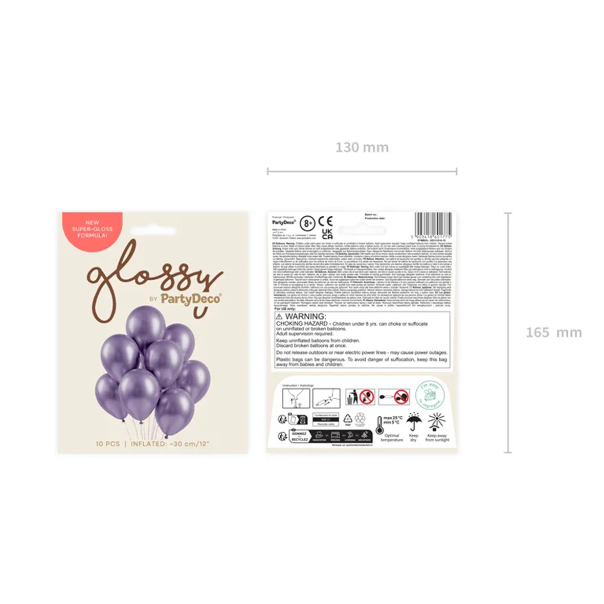 10 Luftballons - Ø 30cm - Glossy - Violett