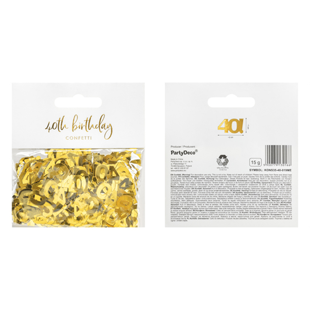 15g Metallickonfetti - 40 Gold