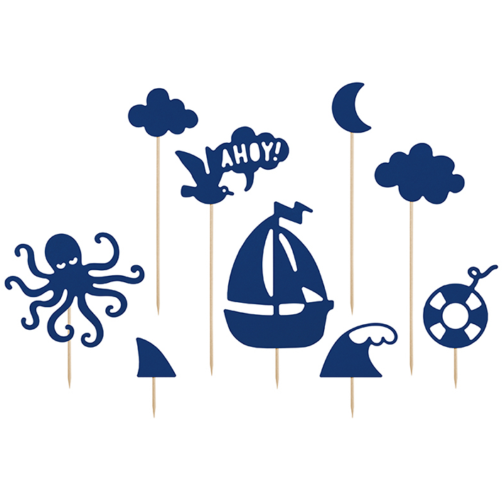 9 Cake Topper - Ahoy