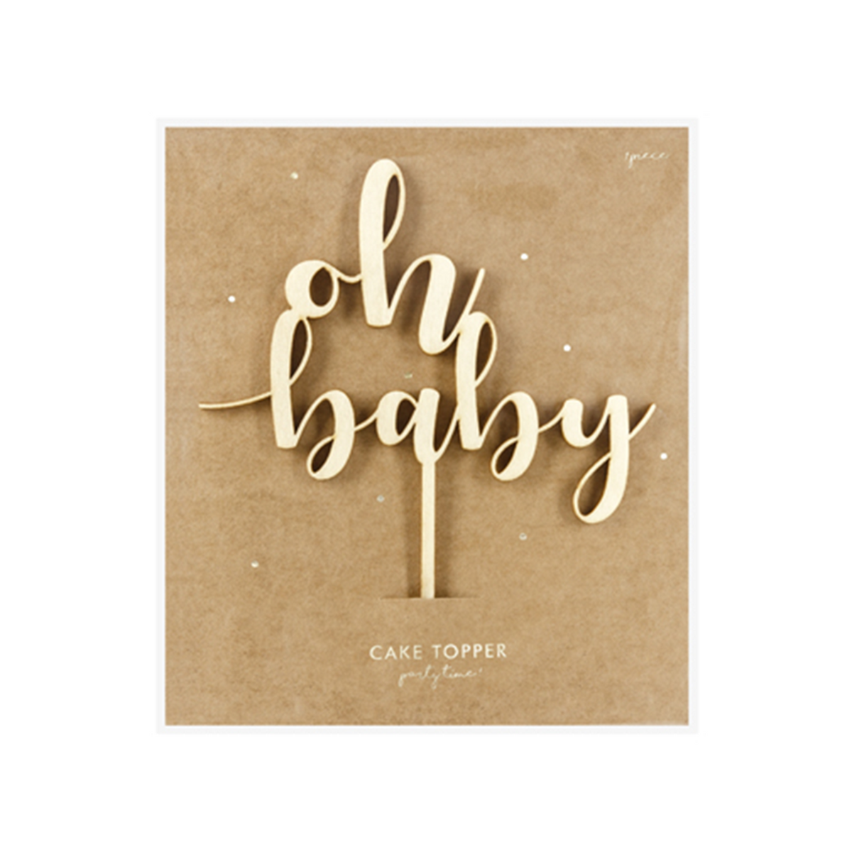 1 Cake Topper - Holz - Oh baby