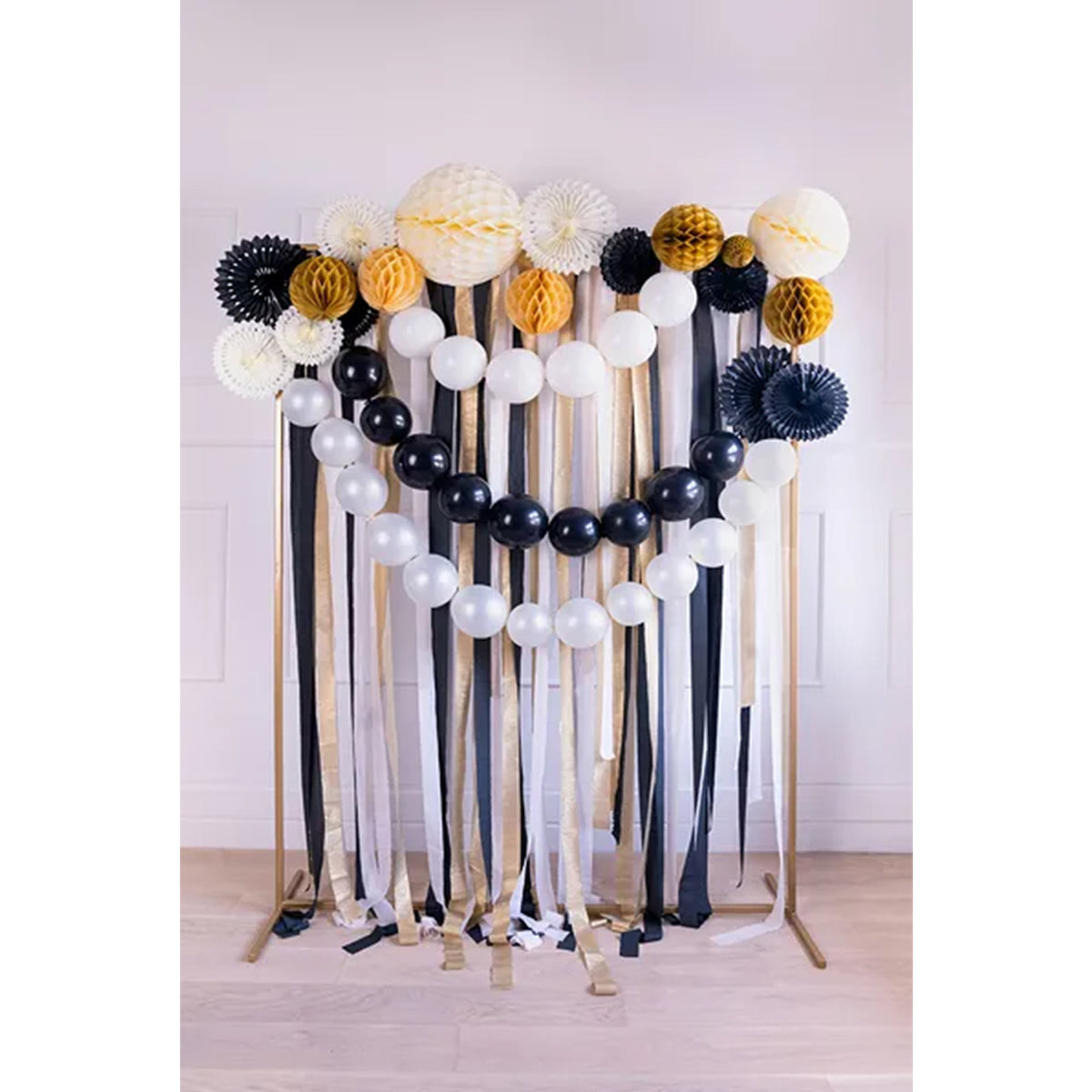 20 Girlandenballons - Ø 28cm - Metallic Pure White
