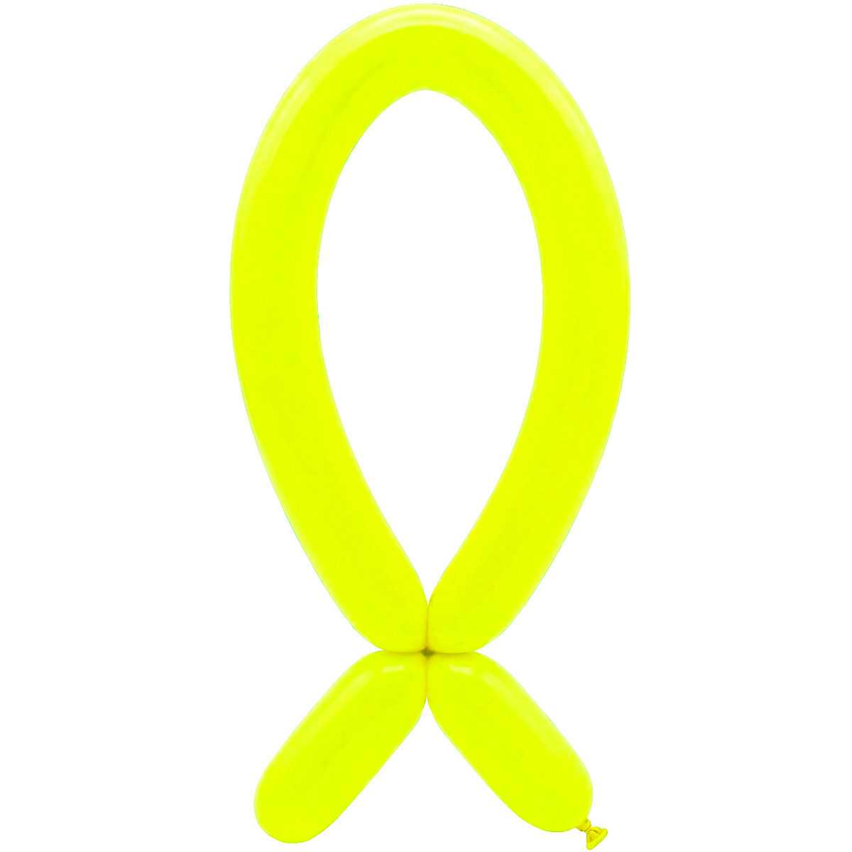 50 Modelling Balloons - Nozzle up - 5x152cm - Neon Yellow