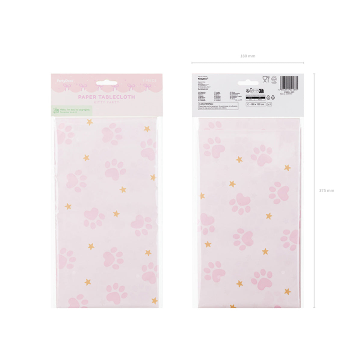 1 Papiertischdecke - Paws