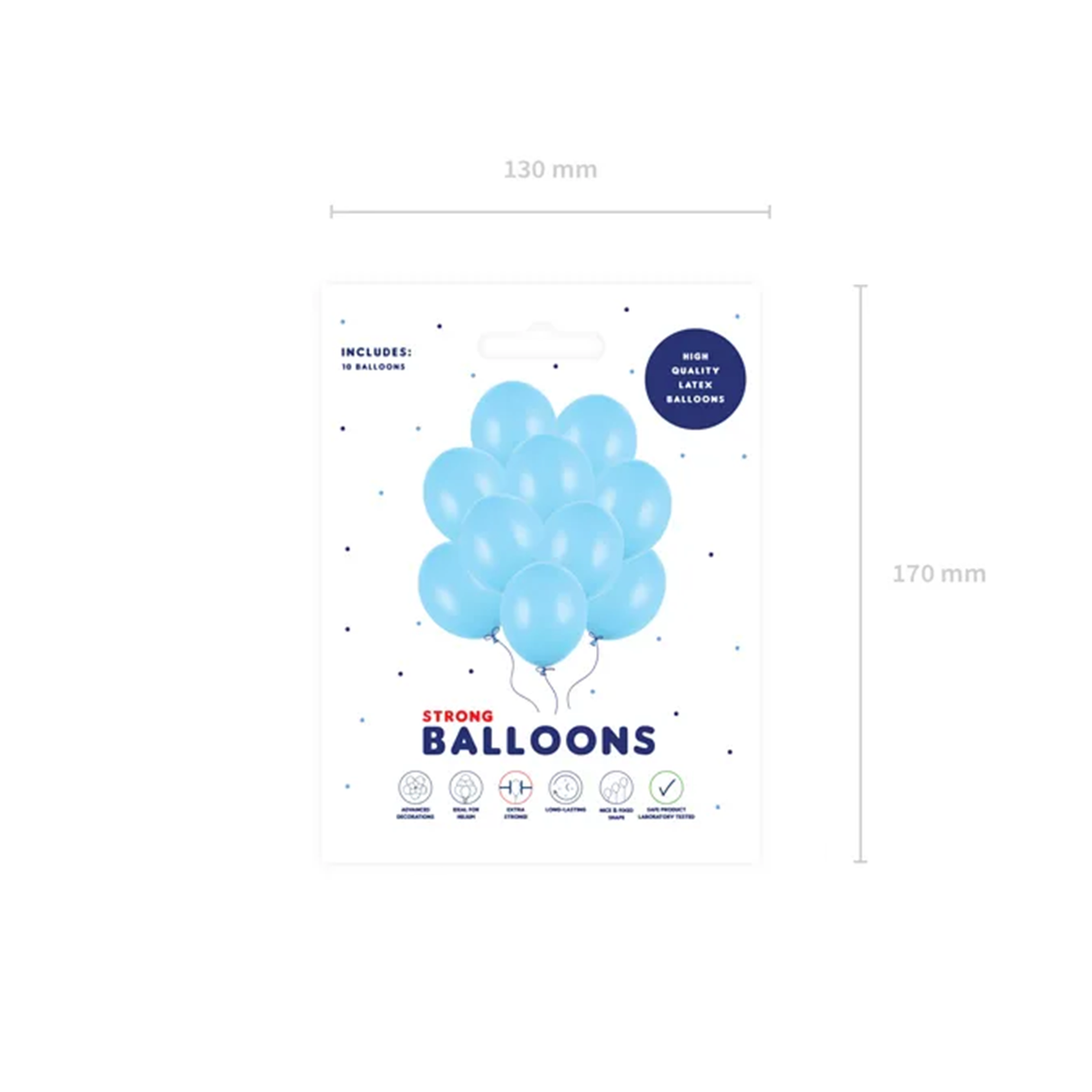 10 Luftballons - Ø 30cm, Pastel Baby Blue