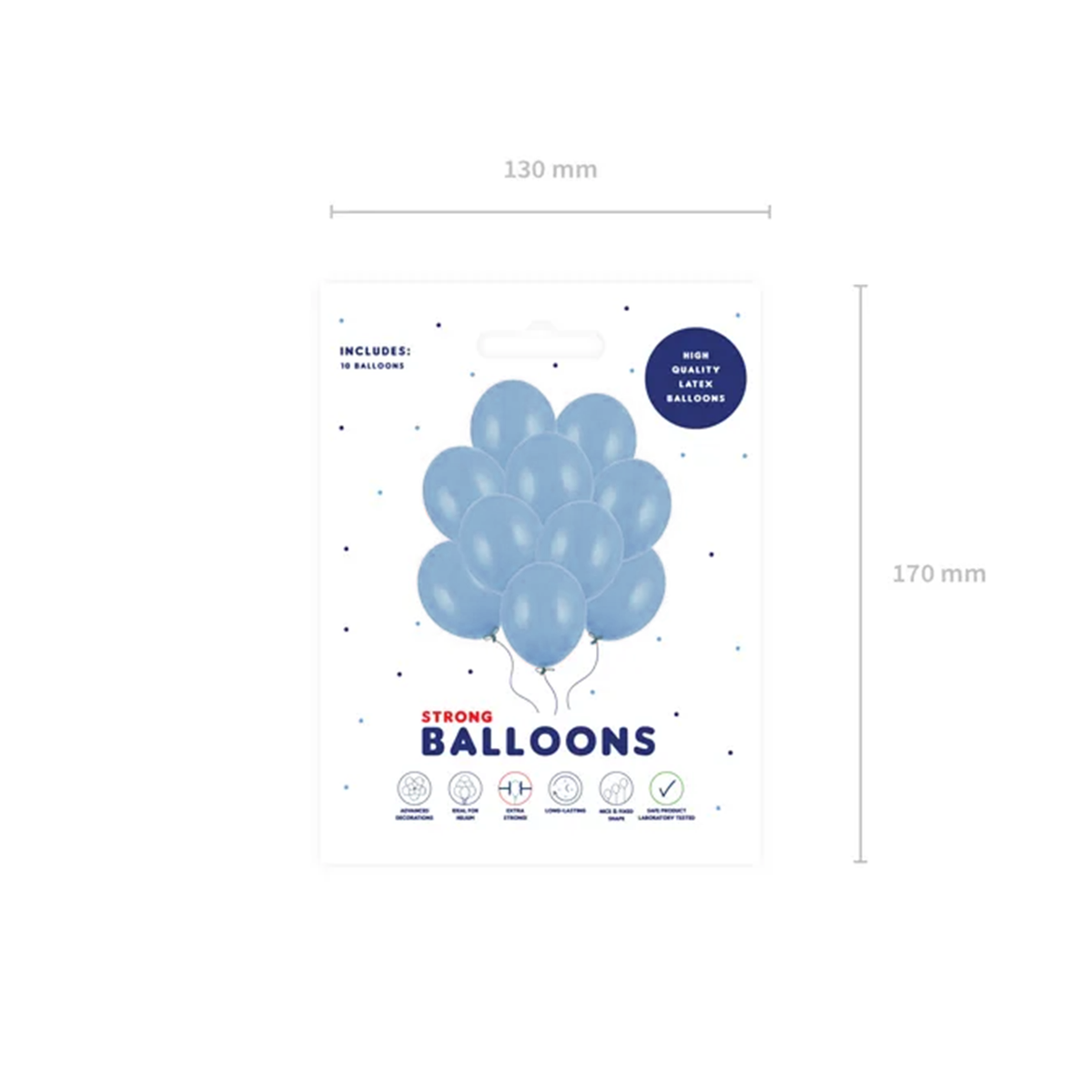 10 Luftballons - Ø 30cm - Pastel Navy Blue