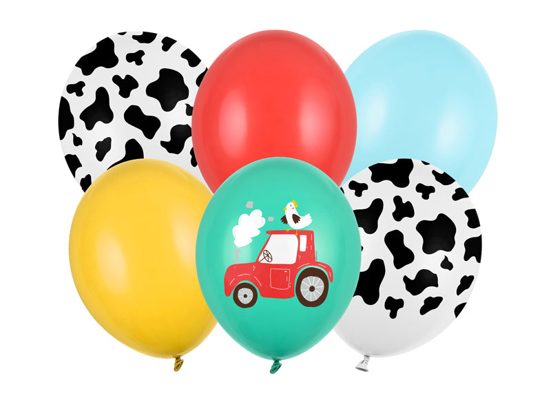 6 Motivballons - Ø 30cm - Farm