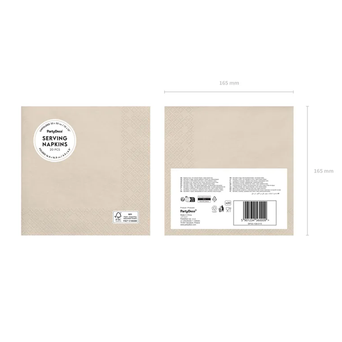 20 Servietten - Beige