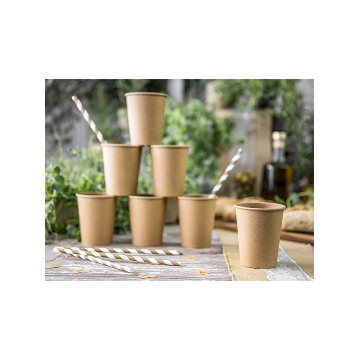 10 Papierstrohhalme - Mix - Gold