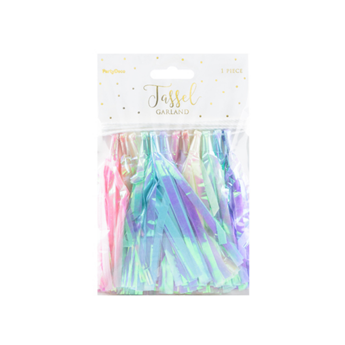 1 Tasselgirlande - 1,2m - Iridescent Mix