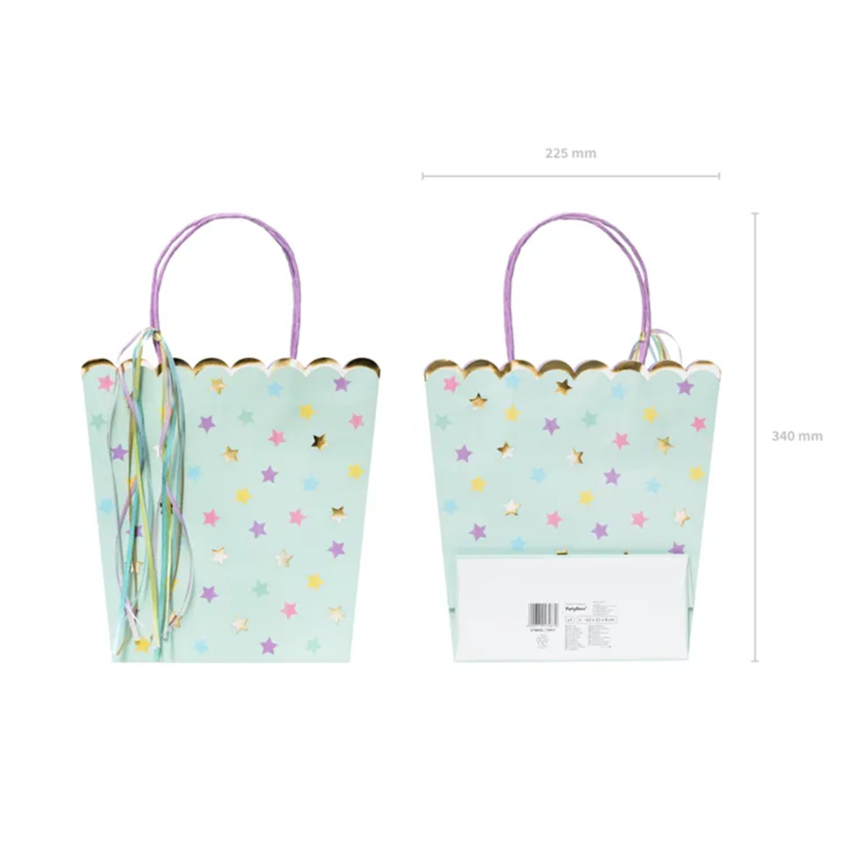 1 Geschenktüte - Sterne Light Blue