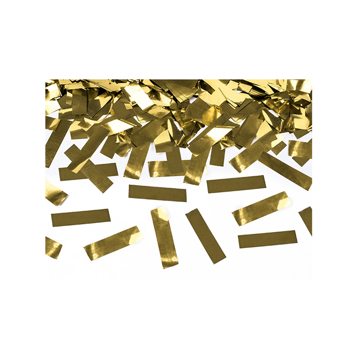 1 Konfettikanone XL - 60cm - Metallic - Streifen - Gold