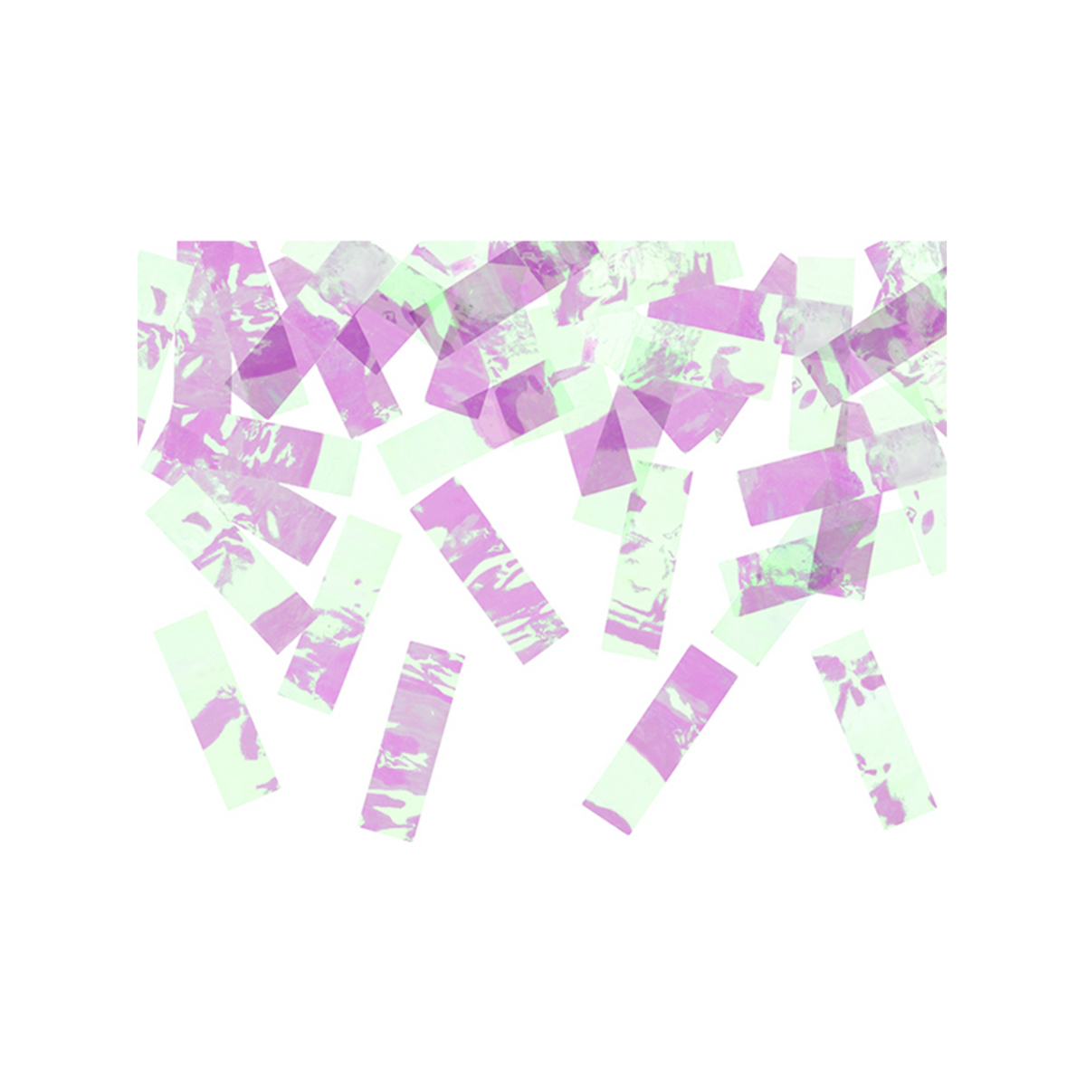 1 Konfettikanone XL - 60cm - Metallic - Streifen - Iridescent