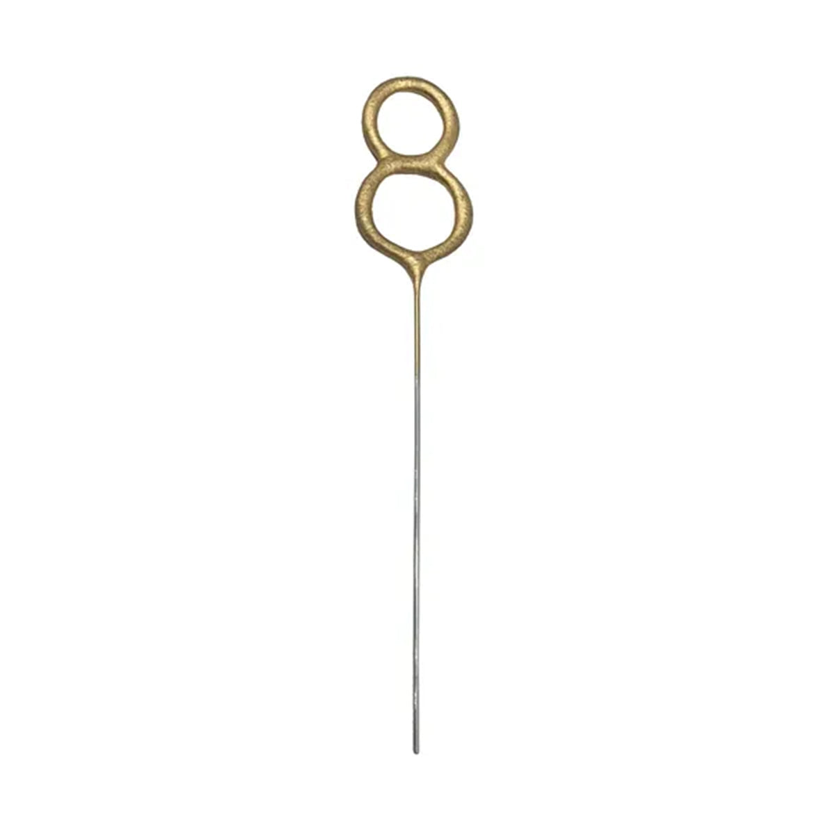 1 Wunderkerze - Zahl 8 - Gold