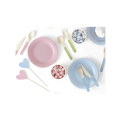 Holzbesteck - 18er Set - Color Mix