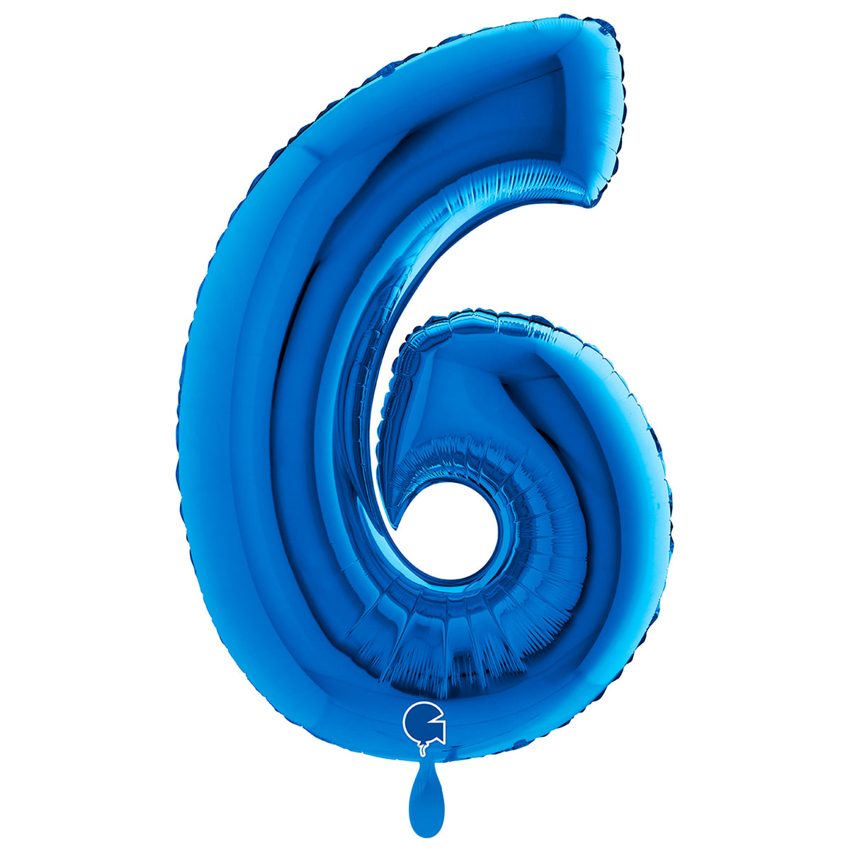 1 Balloon XXL - Number 6 - Blue