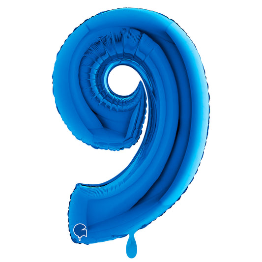 1 Balloon XXL - Number 9 - Blue