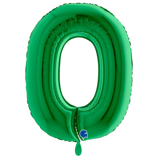 1 Balloon XXL - Number 0 - Green