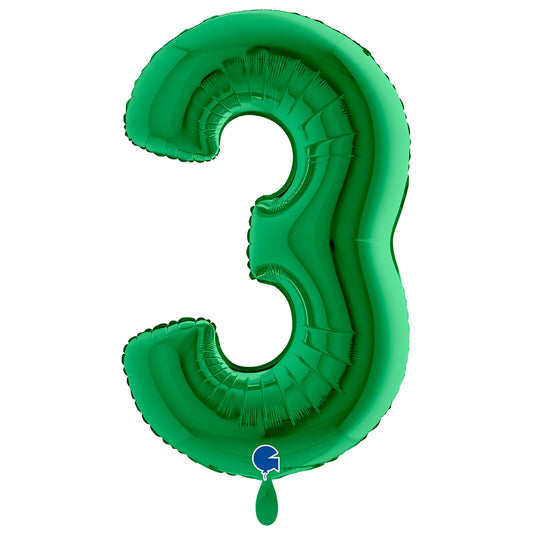 1 Balloon XXL - Number 3 - Green