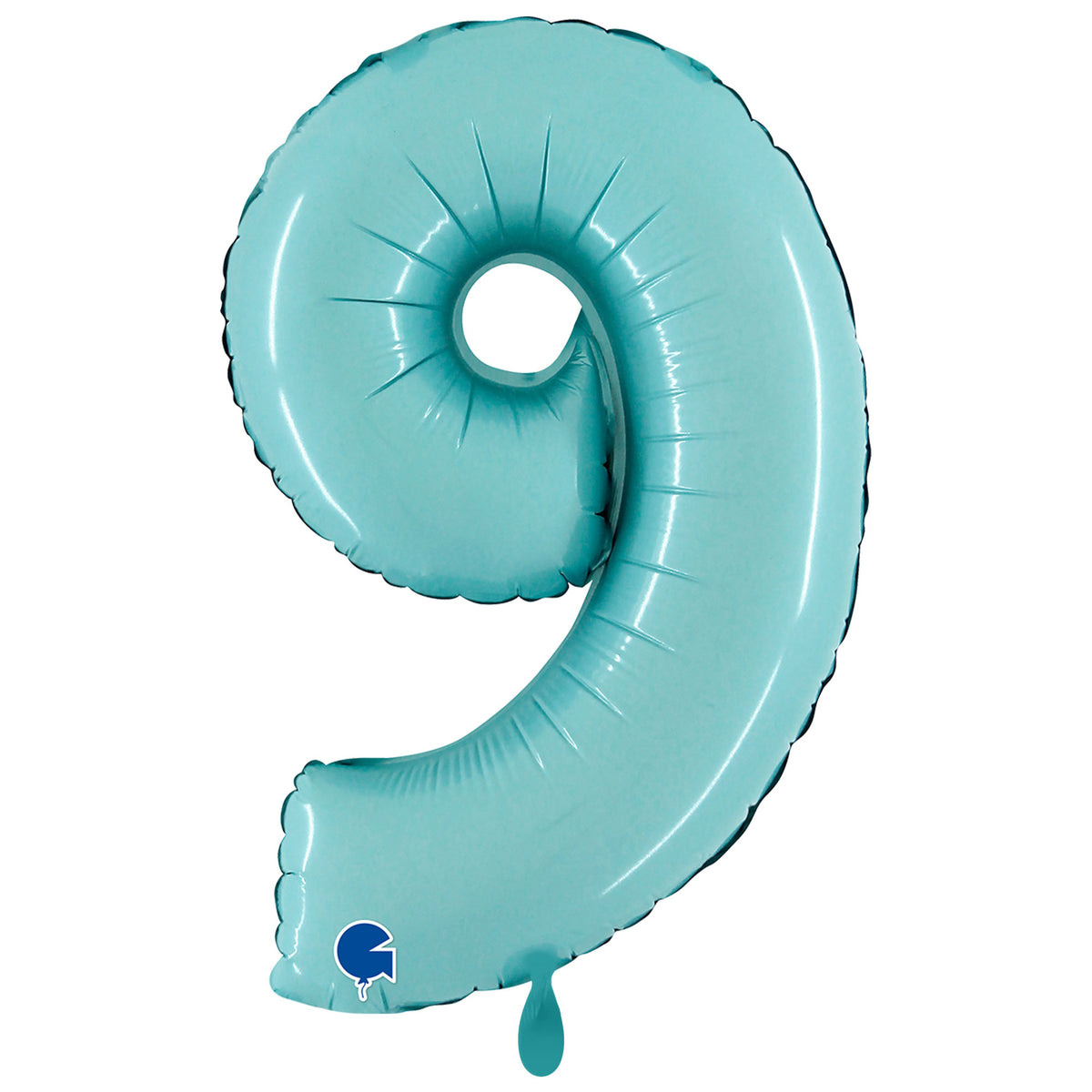 1 Balloon XXL - Number 9 - Pastel Blue