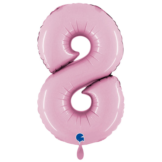 1 Balloon XXL - Number 8 - Pastel Pink