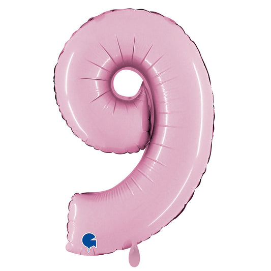 1 Balloon XXL - Number 9 - Pastel Pink