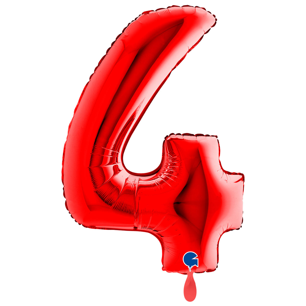 1 Balloon XXL - Number 4 - Red