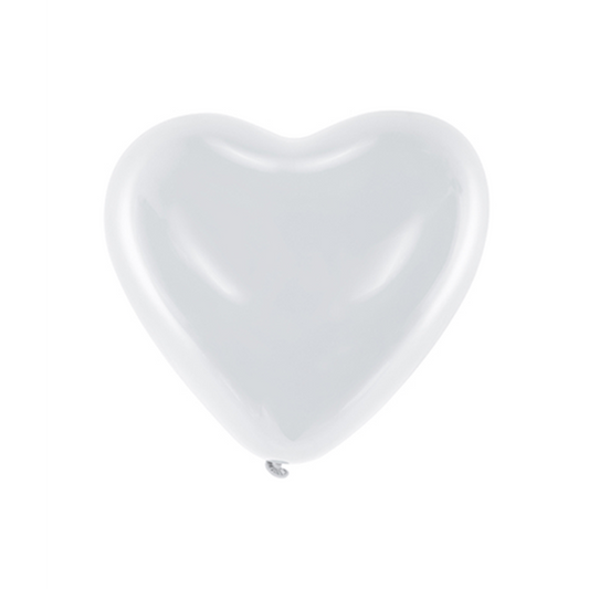 100 Herzballons Decor - Ø 25cm - Weiß