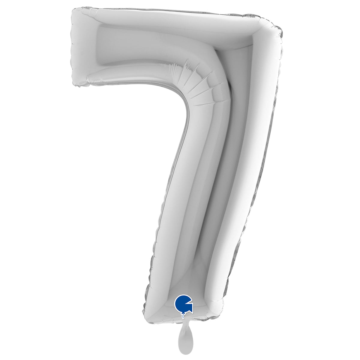 1 Balloon XXL - Number 7 - Silver