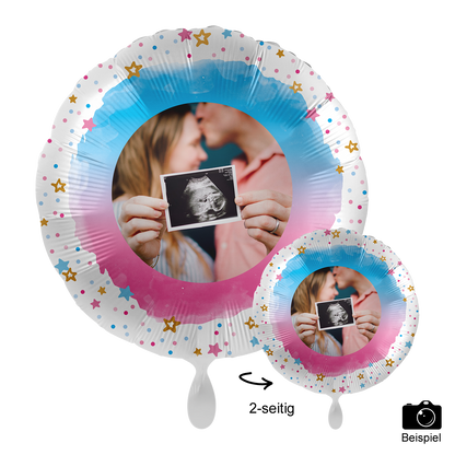 1 Ballon mit Foto - BOY or GIRL