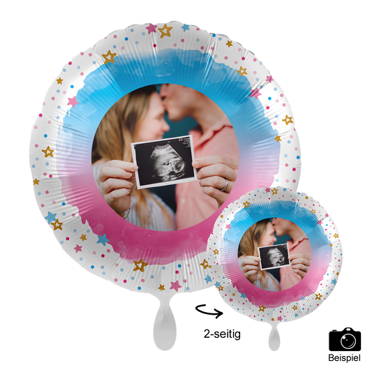 1 Ballon mit Foto - BOY or GIRL