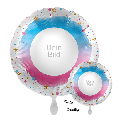 1 Ballon mit Foto - BOY or GIRL