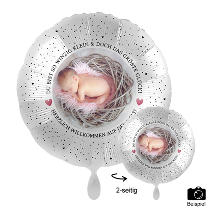 1 Ballon mit Foto - Little Cute Baby Girl