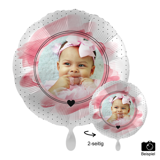 1 Ballon mit Foto - Welcome to the World, Baby Girl!