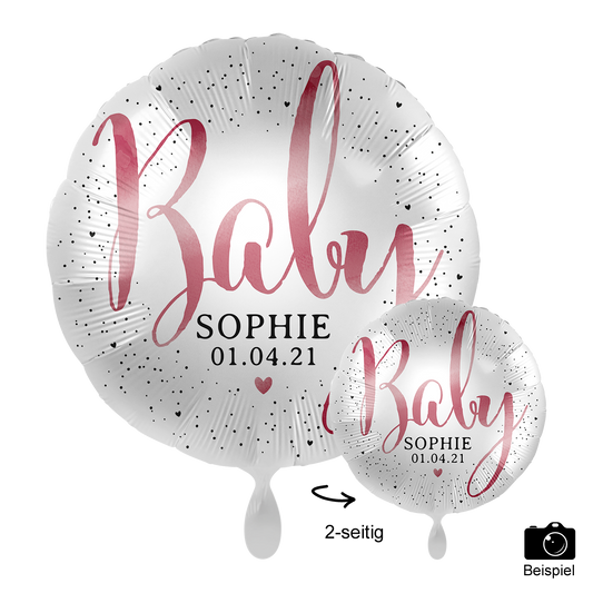 1 Ballon mit Text - Little Cute Baby Girl