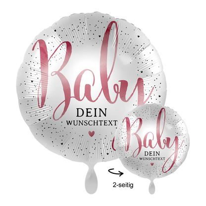 1 Ballon mit Text - Little Cute Baby Girl