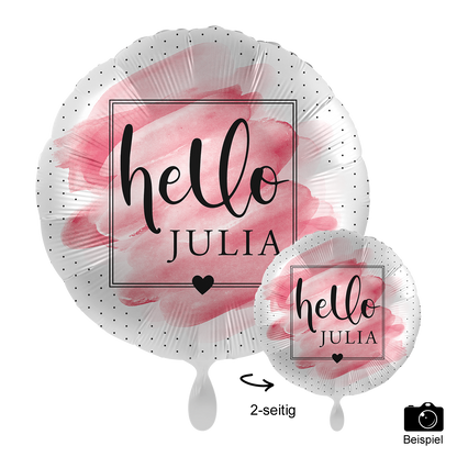 1 Ballon mit Text - Welcome to the World, Baby Girl!