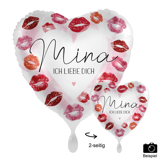 1 Ballon mit Text - Full of Kisses