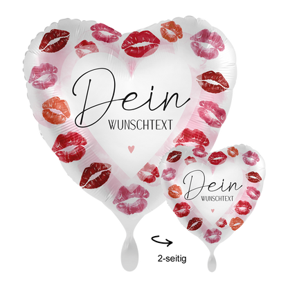 1 Ballon mit Text - Full of Kisses