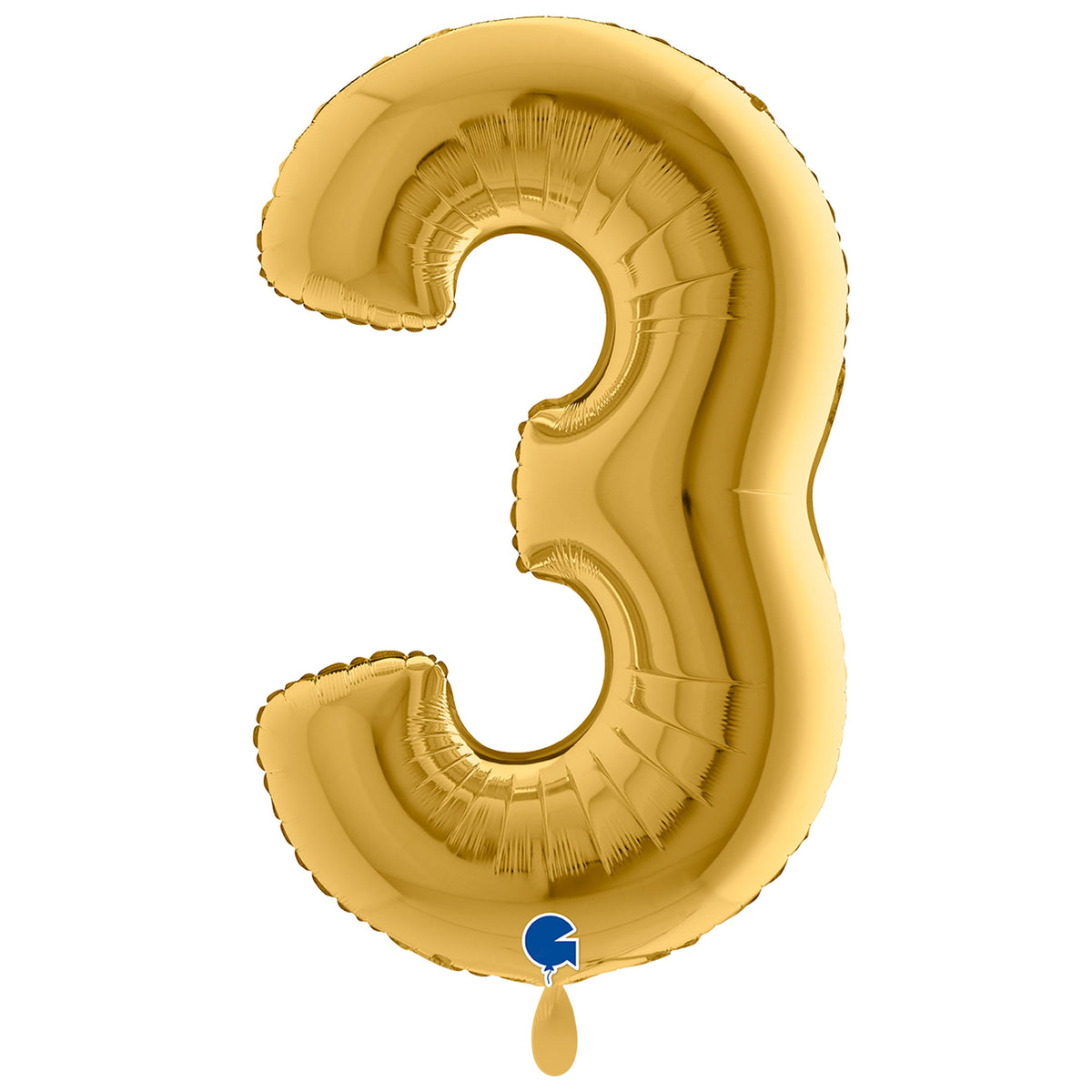 1 Balloon XXL - Number 3 - Gold