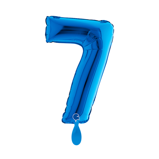 1 Balloon XS - Number 7 - Blue