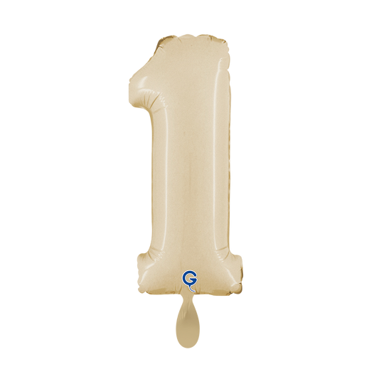 1 Balloon XS - Number 1 - Satin Cream