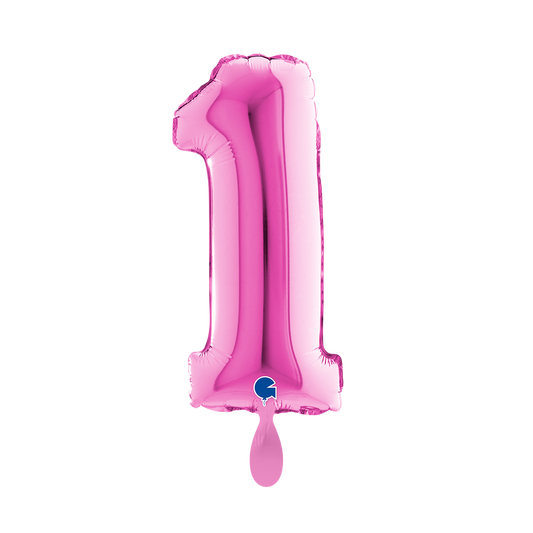 1 Balloon XS - Number 1 - Fuxia