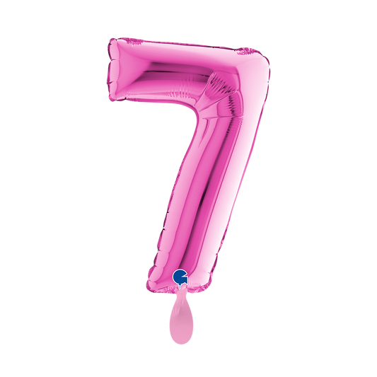 1 Balloon XS - Number 7 - Fuxia